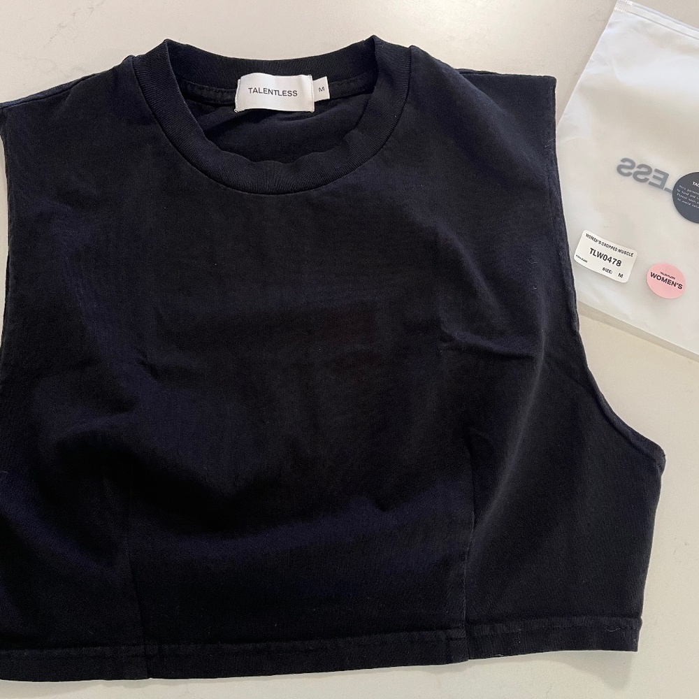 Talentless Crop Dart Muscle Tank